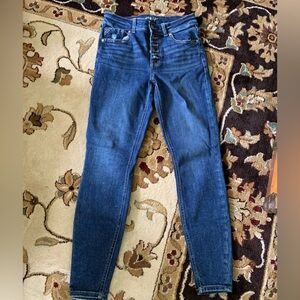 Edgely Women's Dark Blue High Rise Skinny Jeans